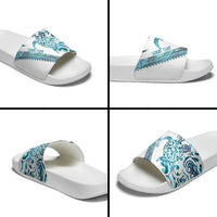 Kahui Whetu Paua shell Kowhaiwhai Taniko Personalised Slide Sandals Turtle Tattoo Maori Tribal Style