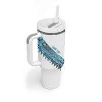 Kahui Whetu Paua shell Kowhaiwhai Taniko Personalised Tumbler With Handle Turtle Tattoo Maori Tribal Style