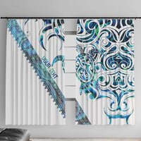 Kahui Whetu Paua shell Kowhaiwhai Taniko Personalised Window Curtain Turtle Tattoo Maori Tribal Style