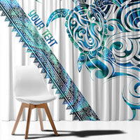 Kahui Whetu Paua shell Kowhaiwhai Taniko Personalised Window Curtain Turtle Tattoo Maori Tribal Style