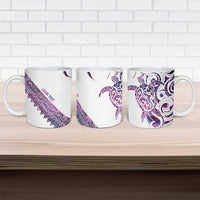 Mawhero Paua shell Kowhaiwhai Taniko Personalised Ceramic Mug Turtle Tattoo Maori Tribal Style