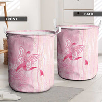 Breast Cancer Awareness Laundry Basket Maile Pikake Lokelani Crown Flower Lei Inspired