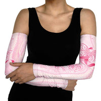 Breast Cancer Awareness Arm Sleeves Maile Pikake Lokelani Crown Flower Lei Inspired LT9 - Polynesian Pride