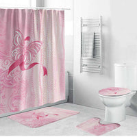 Breast Cancer Awareness Bathroom Set Maile Pikake Lokelani Crown Flower Lei Inspired