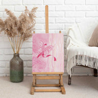Breast Cancer Awareness Canvas Wall Art Maile Pikake Lokelani Crown Flower Lei Inspired