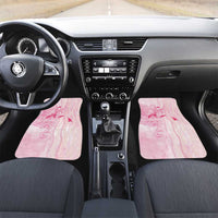 Breast Cancer Awareness Car Mats Maile Pikake Lokelani Crown Flower Lei Inspired LT9 Set 2pcs - Front Pink - Polynesian Pride