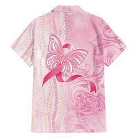 Breast Cancer Awareness Family Matching Summer Maxi Dress and Hawaiian Shirt Maile Pikake Lokelani Crown Flower Lei Inspired LT9 - Polynesian Pride