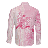 Breast Cancer Awareness Family Matching Summer Maxi Dress and Hawaiian Shirt Maile Pikake Lokelani Crown Flower Lei Inspired LT9 - Polynesian Pride