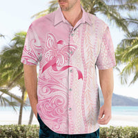 Breast Cancer Awareness Hawaiian Shirt Maile Pikake Lokelani Crown Flower Lei Inspired