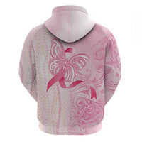Breast Cancer Awareness Hoodie Maile Pikake Lokelani Crown Flower Lei Inspired LT9 - Polynesian Pride