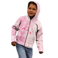 Breast Cancer Awareness Kid Hoodie Maile Pikake Lokelani Crown Flower Lei Inspired