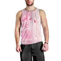 Breast Cancer Awareness Men Tank Top Maile Pikake Lokelani Crown Flower Lei Inspired