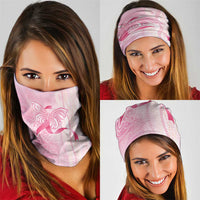 Breast Cancer Awareness Neck Gaiter Maile Pikake Lokelani Crown Flower Lei Inspired LT9 - Polynesian Pride