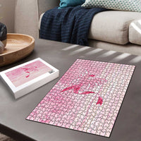 Breast Cancer Awareness Puzzle Maile Pikake Lokelani Crown Flower Lei Inspired
