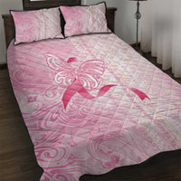 Breast Cancer Awareness Quilt Bed Set Maile Pikake Lokelani Crown Flower Lei Inspired LT9 Pink - Polynesian Pride