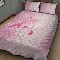 Breast Cancer Awareness Quilt Bed Set Maile Pikake Lokelani Crown Flower Lei Inspired LT9 - Polynesian Pride