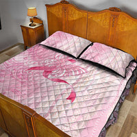 Breast Cancer Awareness Quilt Bed Set Maile Pikake Lokelani Crown Flower Lei Inspired LT9 - Polynesian Pride