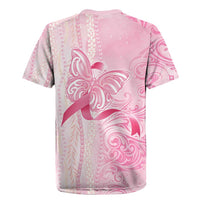 Breast Cancer Awareness Rugby Jersey Maile Pikake Lokelani Crown Flower Lei Inspired LT9 - Polynesian Pride