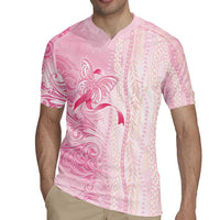 Breast Cancer Awareness Rugby Jersey Maile Pikake Lokelani Crown Flower Lei Inspired LT9 - Polynesian Pride