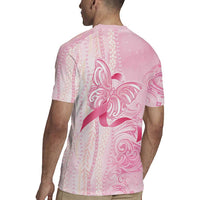 Breast Cancer Awareness Rugby Jersey Maile Pikake Lokelani Crown Flower Lei Inspired LT9 - Polynesian Pride