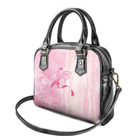 Breast Cancer Awareness Shoulder Handbag Maile Pikake Lokelani Crown Flower Lei Inspired LT9 - Polynesian Pride