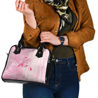 Breast Cancer Awareness Shoulder Handbag Maile Pikake Lokelani Crown Flower Lei Inspired LT9 - Polynesian Pride