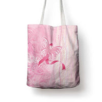 Breast Cancer Awareness Tote Bag Maile Pikake Lokelani Crown Flower Lei Inspired LT9 - Polynesian Pride