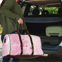 Breast Cancer Awareness Travel Bag Maile Pikake Lokelani Crown Flower Lei Inspired
