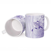 Epilepsy Awareness Ceramic Mug Maile Pikake Lokelani Crown Flower Lei Inspired