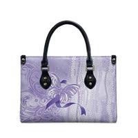 Epilepsy Awareness Leather Bag Maile Pikake Lokelani Crown Flower Lei Inspired LT9 - Polynesian Pride