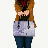 Epilepsy Awareness Leather Bag Maile Pikake Lokelani Crown Flower Lei Inspired LT9 - Polynesian Pride