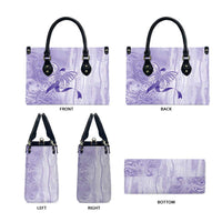 Epilepsy Awareness Leather Bag Maile Pikake Lokelani Crown Flower Lei Inspired LT9 - Polynesian Pride