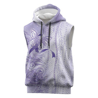 Epilepsy Awareness Sleeveless Hoodie Maile Pikake Lokelani Crown Flower Lei Inspired LT9 Purple - Polynesian Pride