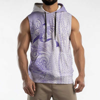 Epilepsy Awareness Sleeveless Hoodie Maile Pikake Lokelani Crown Flower Lei Inspired LT9 - Polynesian Pride