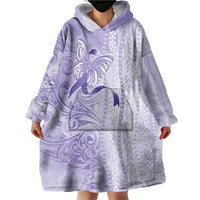 Epilepsy Awareness Wearable Blanket Hoodie Maile Pikake Lokelani Crown Flower Lei Inspired LT9 - Polynesian Pride