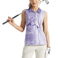 Epilepsy Awareness Women Sleeveless Polo Shirt Maile Pikake Lokelani Crown Flower Lei Inspired