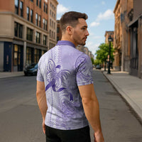 Epilepsy Awareness Zipper Polo Shirt Maile Pikake Lokelani Crown Flower Lei Inspired LT9 - Polynesian Pride