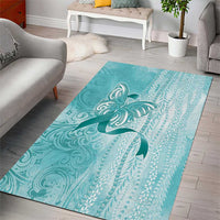 PTSD Awareness Area Rug Maile Pikake Lokelani Crown Flower Lei Inspired LT9 - Polynesian Pride