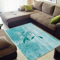 PTSD Awareness Area Rug Maile Pikake Lokelani Crown Flower Lei Inspired LT9 - Polynesian Pride