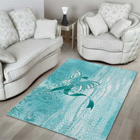 PTSD Awareness Area Rug Maile Pikake Lokelani Crown Flower Lei Inspired LT9 - Polynesian Pride