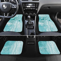 PTSD Awareness Car Mats Maile Pikake Lokelani Crown Flower Lei Inspired LT9 Set 4pcs Teal - Polynesian Pride