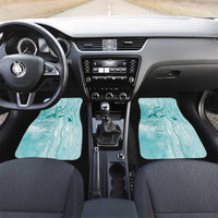 PTSD Awareness Car Mats Maile Pikake Lokelani Crown Flower Lei Inspired LT9 Set 2pcs - Front Teal - Polynesian Pride