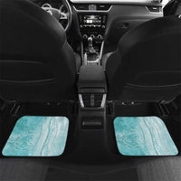 PTSD Awareness Car Mats Maile Pikake Lokelani Crown Flower Lei Inspired LT9 Set 2pcs - Back Teal - Polynesian Pride