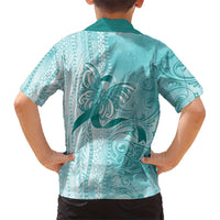 PTSD Awareness Family Matching Off Shoulder Maxi Dress and Hawaiian Shirt Maile Pikake Lokelani Crown Flower Lei Inspired LT9 - Polynesian Pride