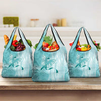 PTSD Awareness Grocery Bag Maile Pikake Lokelani Crown Flower Lei Inspired
