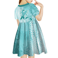 PTSD Awareness Kid Short Sleeve Dress Maile Pikake Lokelani Crown Flower Lei Inspired LT9 - Polynesian Pride