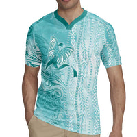 PTSD Awareness Rugby Jersey Maile Pikake Lokelani Crown Flower Lei Inspired LT9 - Polynesian Pride
