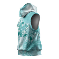 PTSD Awareness Sleeveless Hoodie Maile Pikake Lokelani Crown Flower Lei Inspired LT9 - Polynesian Pride
