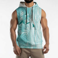 PTSD Awareness Sleeveless Hoodie Maile Pikake Lokelani Crown Flower Lei Inspired LT9 - Polynesian Pride