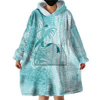 PTSD Awareness Wearable Blanket Hoodie Maile Pikake Lokelani Crown Flower Lei Inspired LT9 - Polynesian Pride